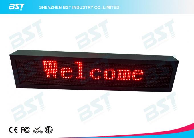 Outdoor Waterproof Red Color LED Moving Sign Programmable 10mm Pixel pitch 1