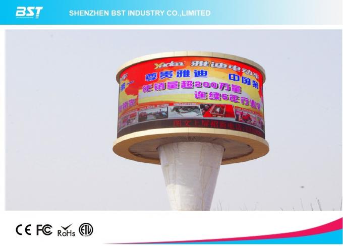 Customized Curved Led Screen Indoor And Outdoor / High Definition 360 Degree Led Display 0