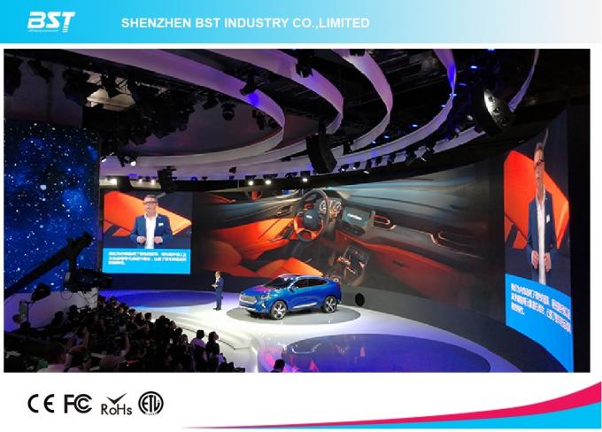 P1.923mm HD Curved LED Screen , Round Fixed LED Video Display Screen 4K 0