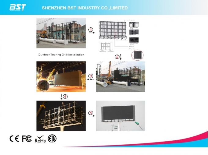 SMD2727 Outdoor Advertising LED Display , Large Outdoor LED Display Screens 2