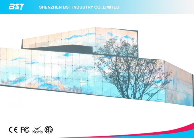 P10 Flexible Led Video Screen , Curved Projector Screen High Brightness 0