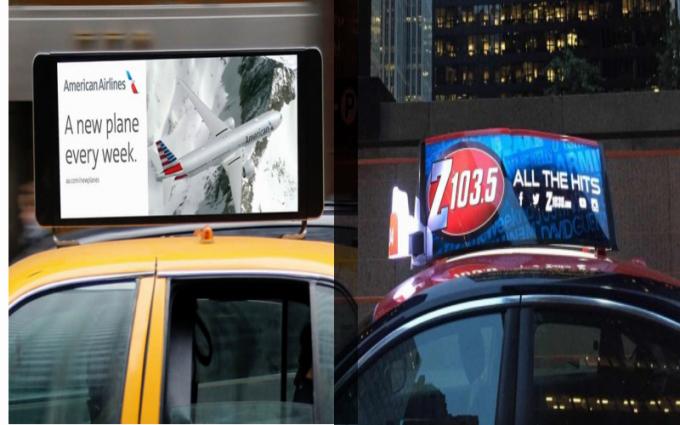 Full Color P2.5 Taxi Top LED Display Outdoor High Brightness 3000nits LED Screen In The Day And Night 2