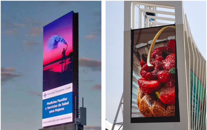 Full Color Outdoor Advertising LED Display Ultra Thin Lightweight Easy To Install For Dynamic Advertising 4
