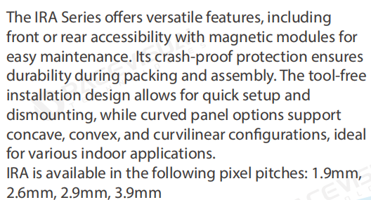IRA Series P3.91 Indoor Rental Full Color 500x1000mm 7680Hz High Refresh Rate LED Display 0