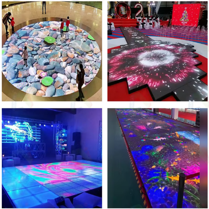 Luxury Light Up Sensitive LED Video Floor Tiles Interactive LED Dance Floor 0