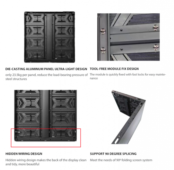 OE Series P3.9 1000x1000mm Outdoor Fully Front Service Cabinet -5500nits Ultra Lightweight Led Display with inventory in Europe 0