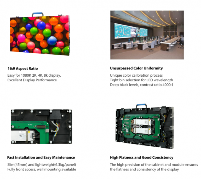 16:9 Ultra HD Series  LED Display-P0.7-P2.3mm pixel pitch,600&times;337.5mm cabinet size,7680hz refresh rate,easily achieve 2k, 4k, 8k resolution with SMD, GOB and COB technology 0