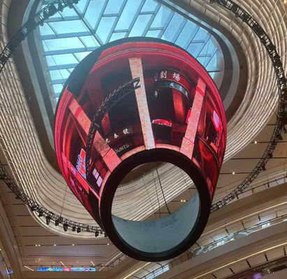 Customized P4 Curved LED Video Wall Indoor Eye-Catching Advertising LED Screens