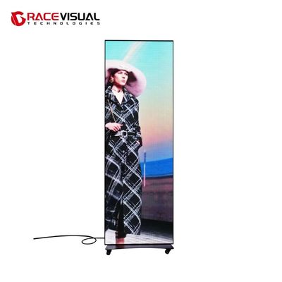 Quality P2.5mm IPoster Indoor Led Display, Bracket Standing, 3840Hz & WIFI Control & Wheel Base factory