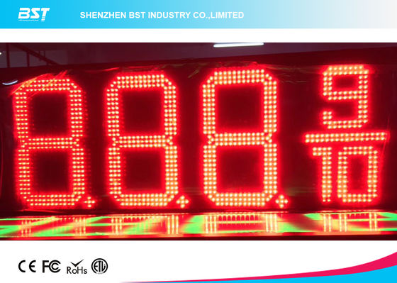 China Outdoor Waterproof LED Gas Price Display High Brightness For Gas / Petrol Station company