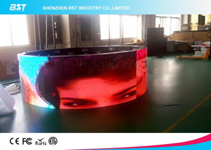 IP65 P8 outside SMD curved LED video screen seamless splicing convex and concave 2