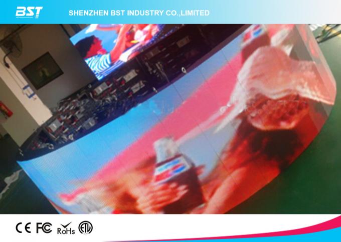 IP65 High Brightness SMD 3 in 1 Outdoor curved video LED Display screen 8mm pixel pitch 1