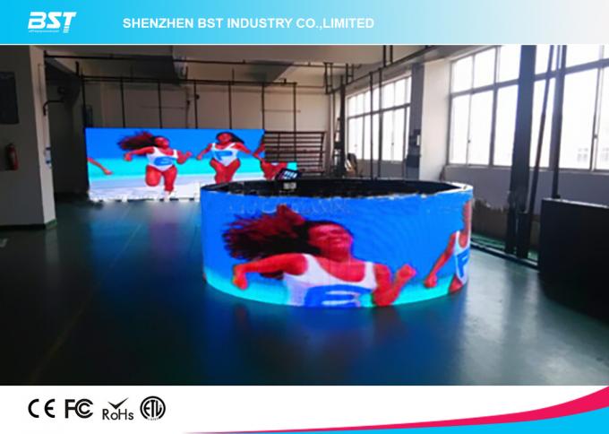 IP65 High Brightness SMD 3 in 1 Outdoor curved video LED Display screen 8mm pixel pitch 2