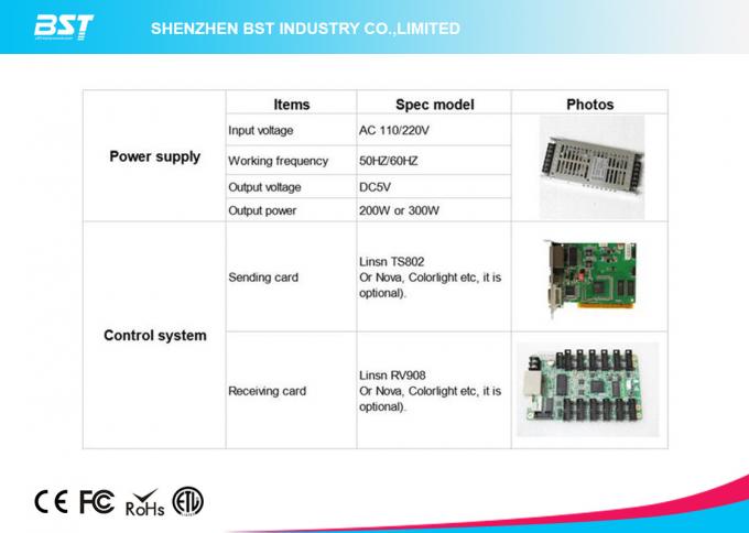 1/8 Scan P6 SMD3528 RGB 16bit Indoor Advertising Led Display 2000 Cd/M2 0