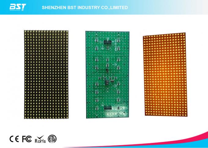 10mm Yellow led screen module 2mm Thickness , Large viewing distance 2