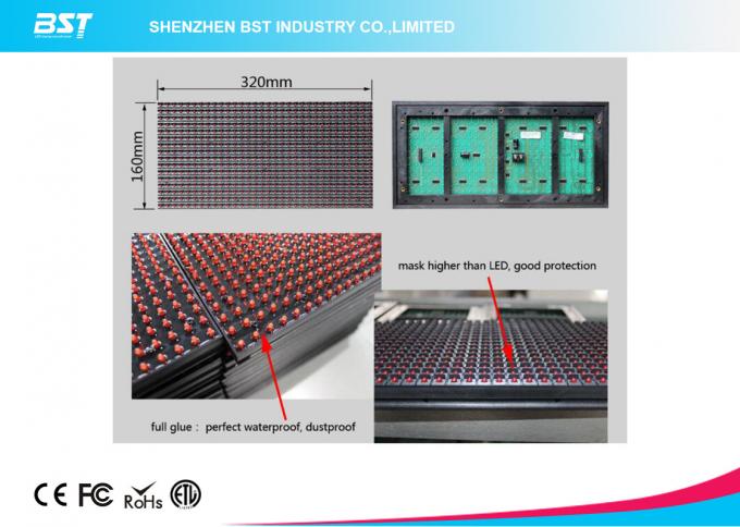 Epistar P10 LED Display Module outdoor red color with HC595 drive IC 3