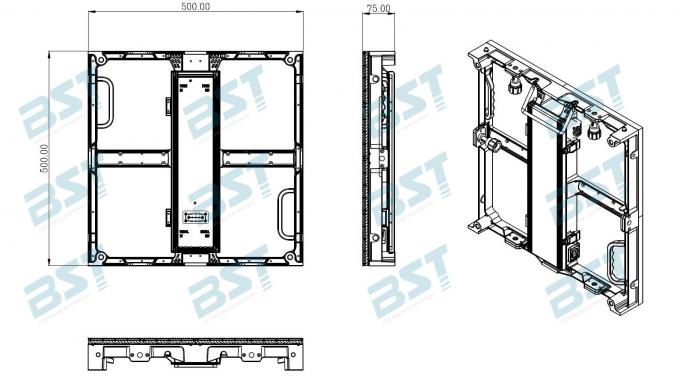 High Refresh Rate Rental LED Display P3.91 P4.81 P6.25 Light Weight Housing For Stage 0