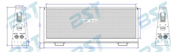 Double Side Taxi LED Display P2.5 P5 Full Color 3G/4G / Wifi Wireless For Advertising 0