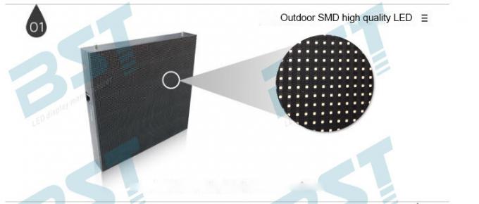 P6 RGB SMD Outdoor advertising LED Display Full Color Waterproof High Luminance 1