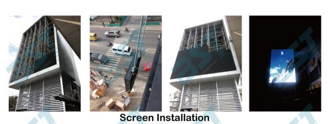 Multimedia Outdoor Advertising Led Display , Outside Led Screen Pixel Pitch 8mm 7
