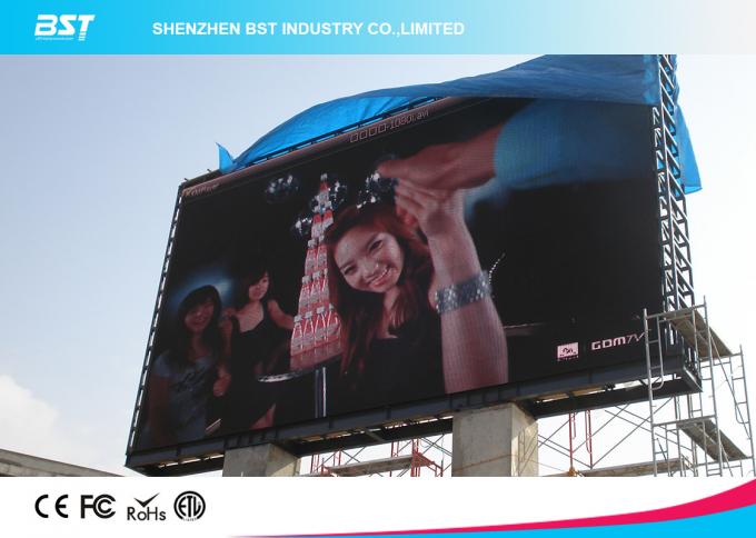 Commercial Advertising P10 Outdoor Full Color Led Display Screen ,1/4 Scan 8