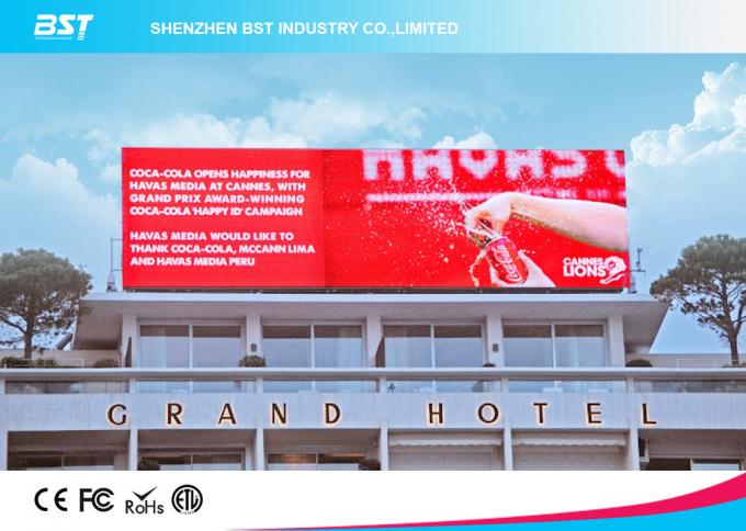 High Brightness Outdoor Advertising Led Display Screen 16mm For Building / Airport 11