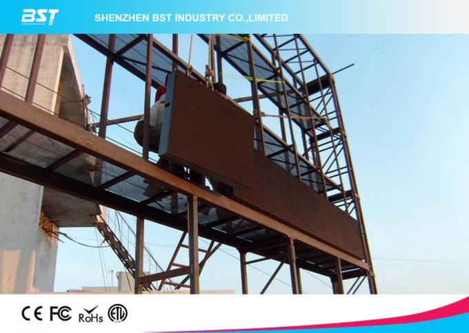 High Brightness Outdoor Advertising Led Display Screen 16mm For Building / Airport 7