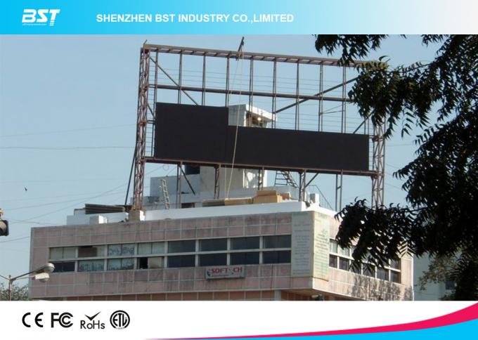 High Brightness Outdoor Advertising Led Display Screen 16mm For Building / Airport 8