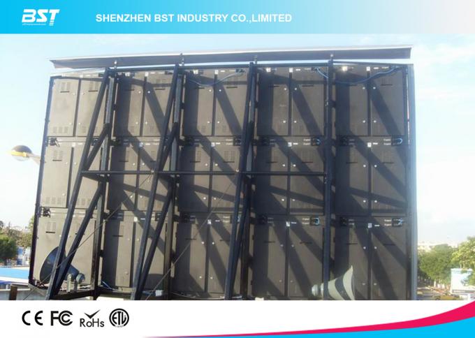 High Brightness Outdoor Advertising Led Display Screen 16mm For Building / Airport 9