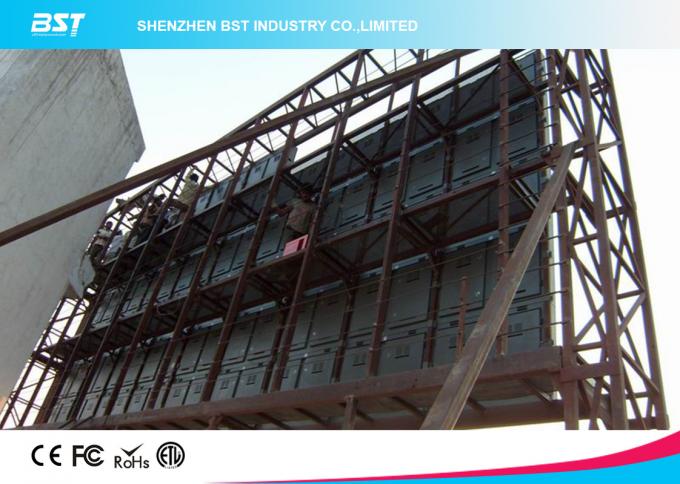 High Brightness Outdoor Advertising Led Display Screen 16mm For Building / Airport 10
