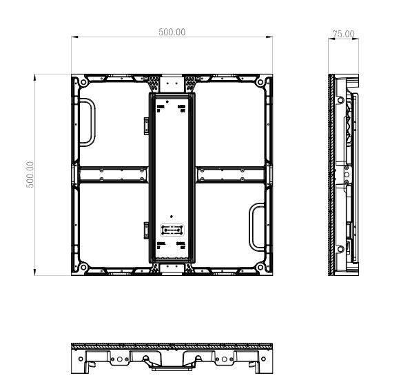 1920Hz P4.8mm Indoor Full Color Led Screen Video Wall Panel , with 250mmX250mm module 3