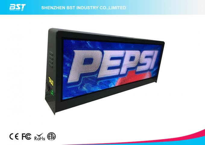 Outdoor Double Sided P5 Cab roof LED Display / Full Color Car Top Sign 0