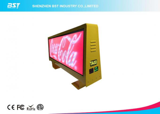 Commercial Taxi Rooftop Advertising Led Display 40000dots/Sqm , High Brightness 1