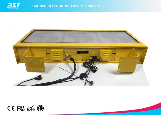 Ultral Thin High Resolution Taxi Roof Led Display with Acrylic Glass 75mm Deepth 0