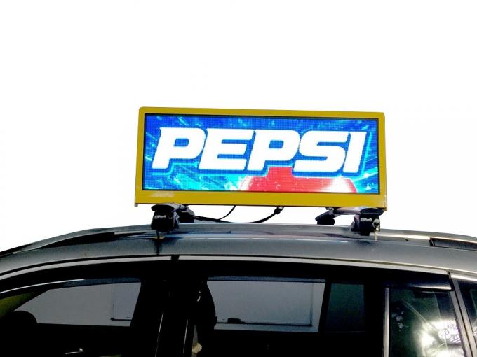 Wireless SMD2727 Taxi Led Display / Taxi Top Sign for Dynamic Advertising 5