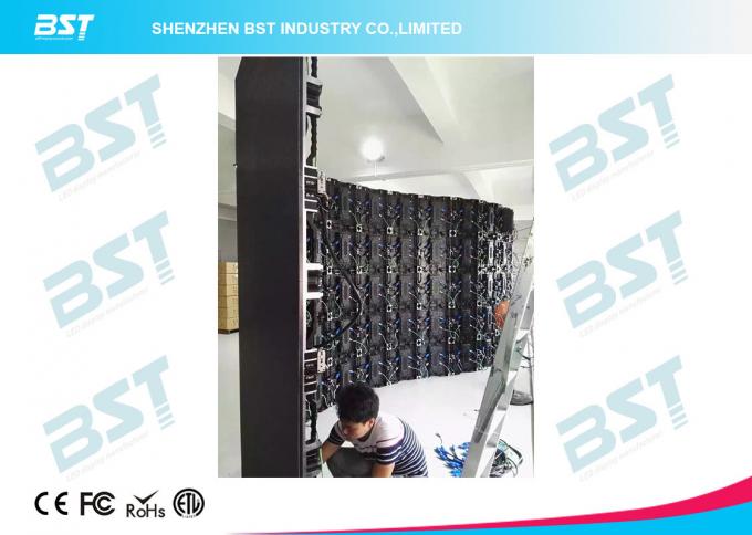 Indoor Rental LED video Display Performance 500mm X 500mm inner and outer arc 10