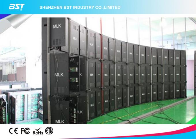 P10 SMD LED Display 6500cd / m2 , Curved LED Video screen 1280 x 960mm Cabinet Size 2