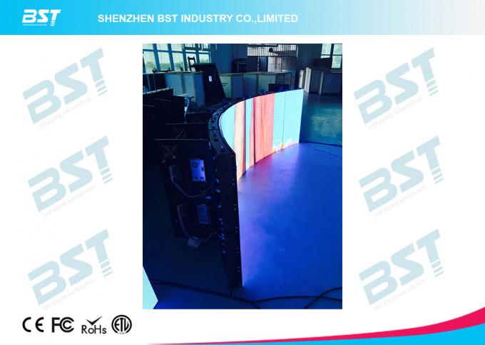 3 in 1 32 x 32 Pixels indoor Curved led  video screen Full Color P5 SMD2121 for night club 3