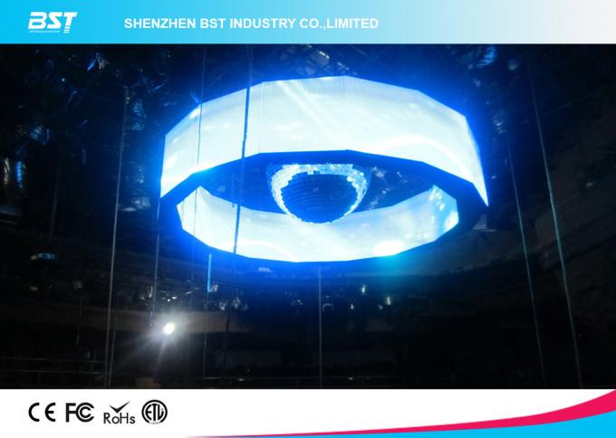 Flexible 1R1G1B 43264 dot/m2 60HZ P4.81mm Full Color Curve Large Led Display Screen 5