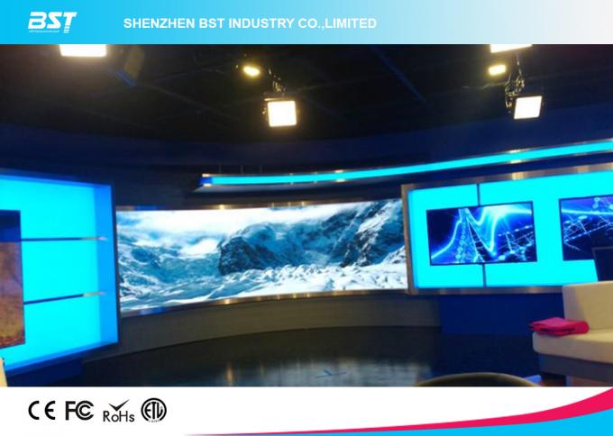 P5mm Indoor Curved LED Display screen, SMD2121 full color led screen for TV station 7