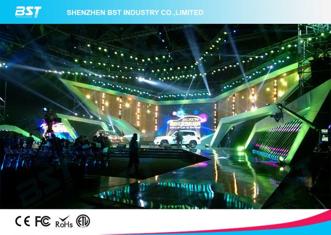 SMD 1R1G1B Rental LED Display Screen , P4.81 Indoor Led Billboard Die Casting aluminum 9