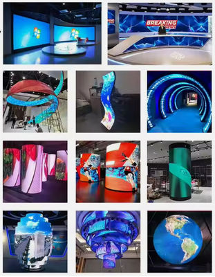 Customized P4 Curved LED Video Wall Indoor Eye-Catching Advertising LED Screens