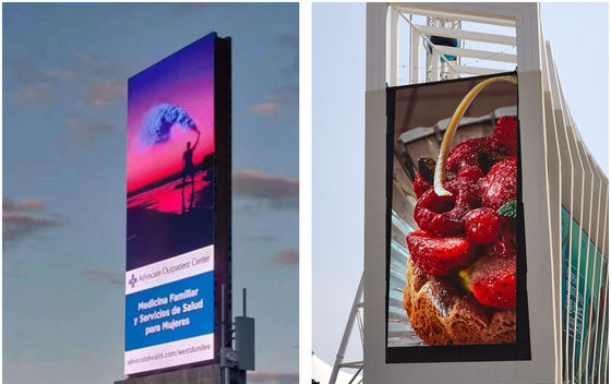 Full Color Outdoor Advertising LED Display Ultra Thin Lightweight Easy To Install For Dynamic Advertising