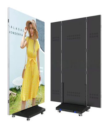 Trifoldable Indoor LED Poster Display is seamless and  brilliant with ideal for luxury retail exhibitions and hospitality