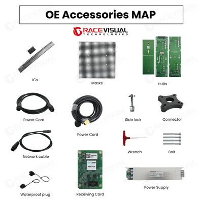 OE Series Outdoor LED Display 5000nits IP65 Front 23.5kg Panels