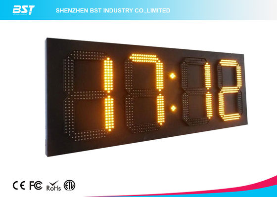 buy Simple 22" Yellow Led Clock  Display / 24 Hour Digital Wall Clock online manufacturer