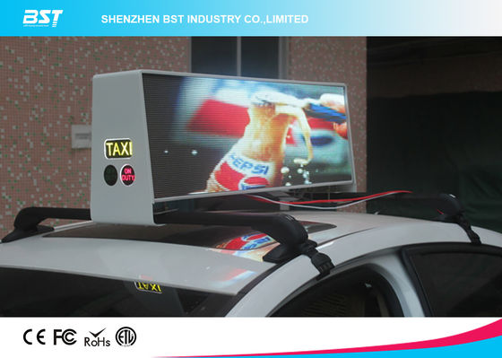 buy High Brightness Led Taxi Top Advertising Signs With Wireless Control , 192×64 Pixel online manufacturer
