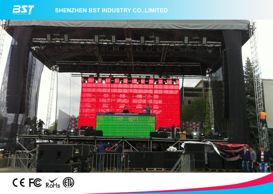 buy Windproof outdoor Rental Transparent LED Screen Pixel Pitch 10mm Led Display online manufacturer