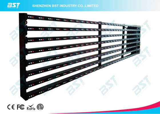 buy Transparent P31.25mm 1R1G1B LED mesh display with 7000nits , light weight online manufacturer