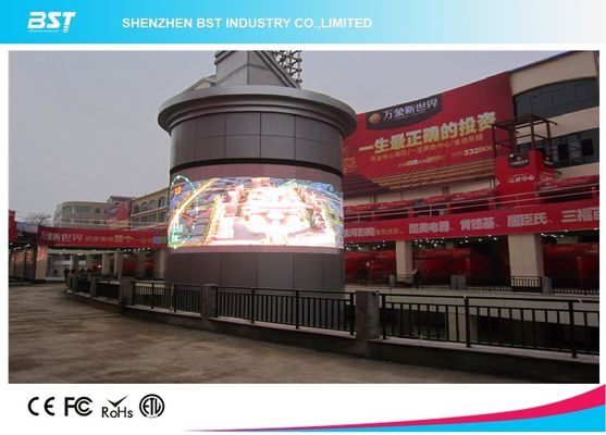 buy P10 Commercial Curcle Curve Led Display Advertising With Front &amp; Rear Service online manufacturer